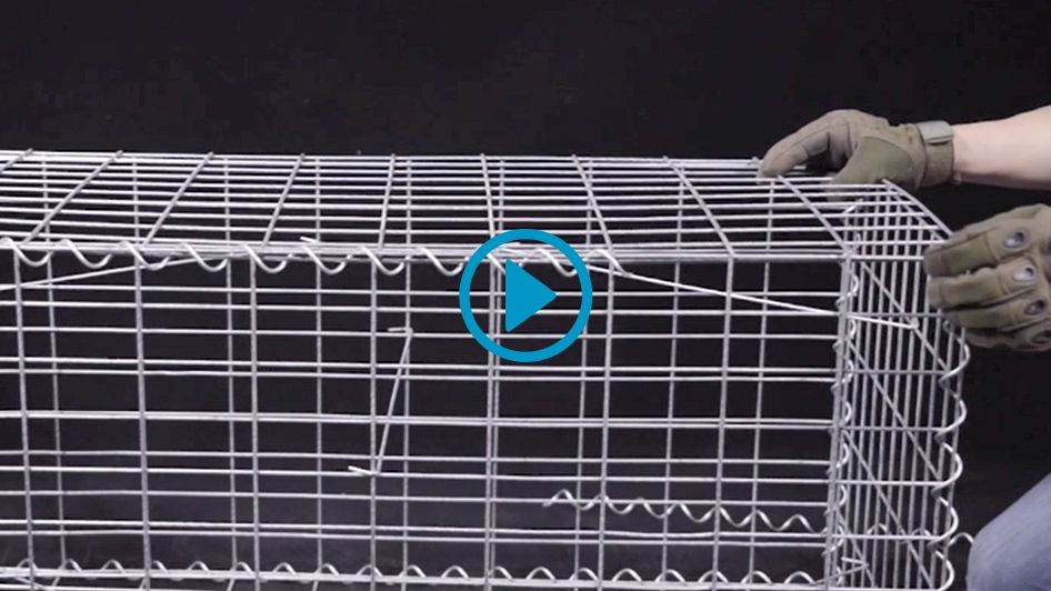 Welded gabion assembly video