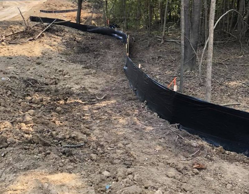 Wire Backed Silt Fence Application